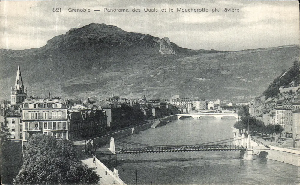 Grenoble — Panorama der Quais und der Mont Moucherotte — ph. Rivière - Vorderseite
