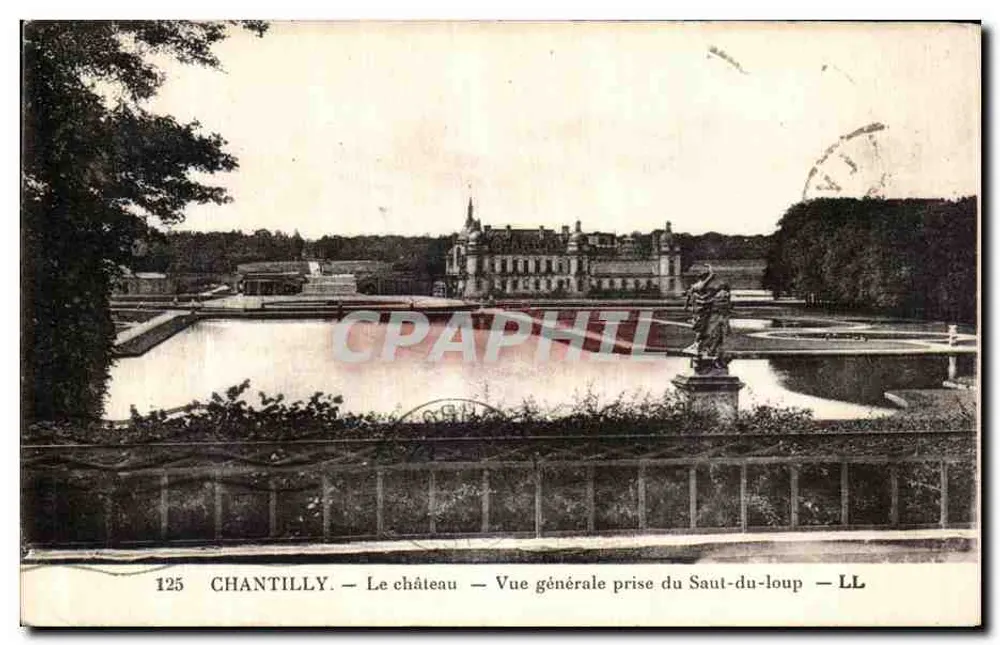 Chantilly — Das Schloss — Allgemeiner Blick von Saut-du-loup — LL - Vorderseite