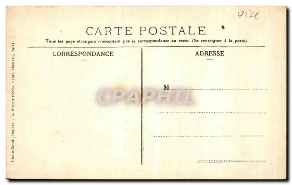 Castello di Chantilly (Oise) — Le Tre Aie — Mme Vve Robineau, lib.édit., Chantilly - Verso