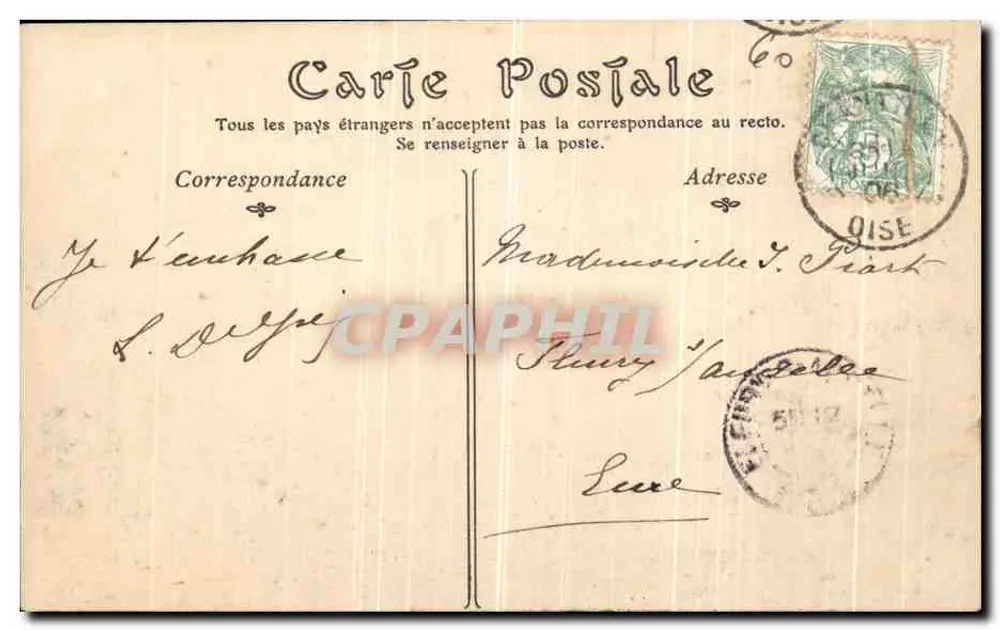 Castelo de CHANTILLY — Lado Sudoeste — Editor não identificado, n°4 - Verso