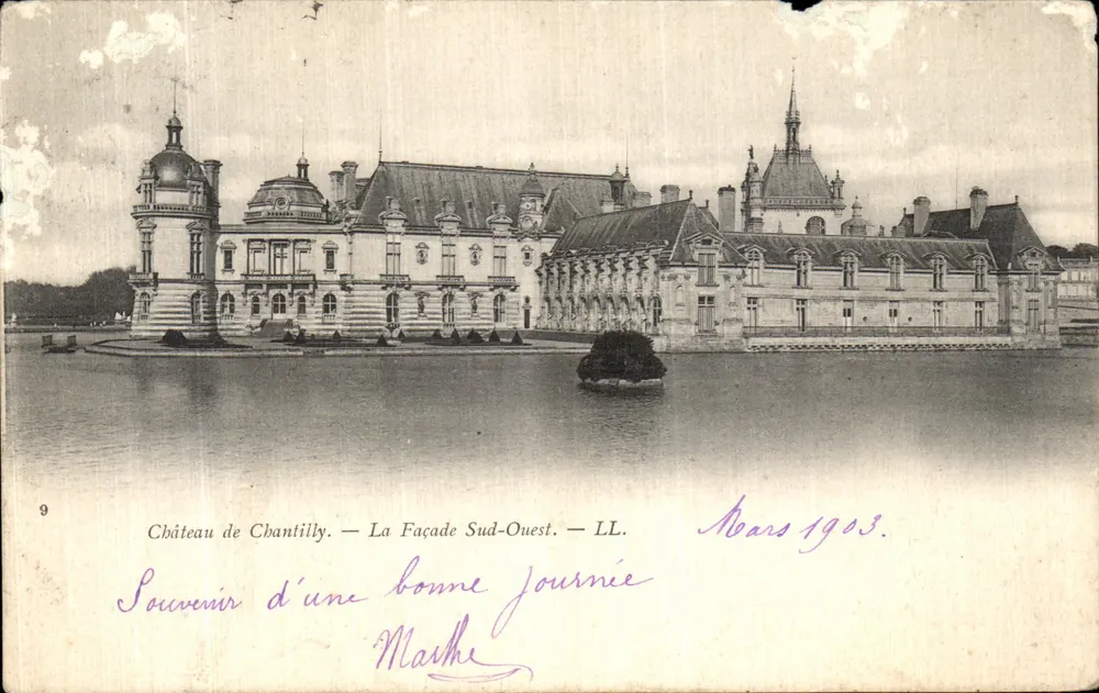 Château de Chantilly — La Façade Sud-Ouest — LL. n°9 - Frente
