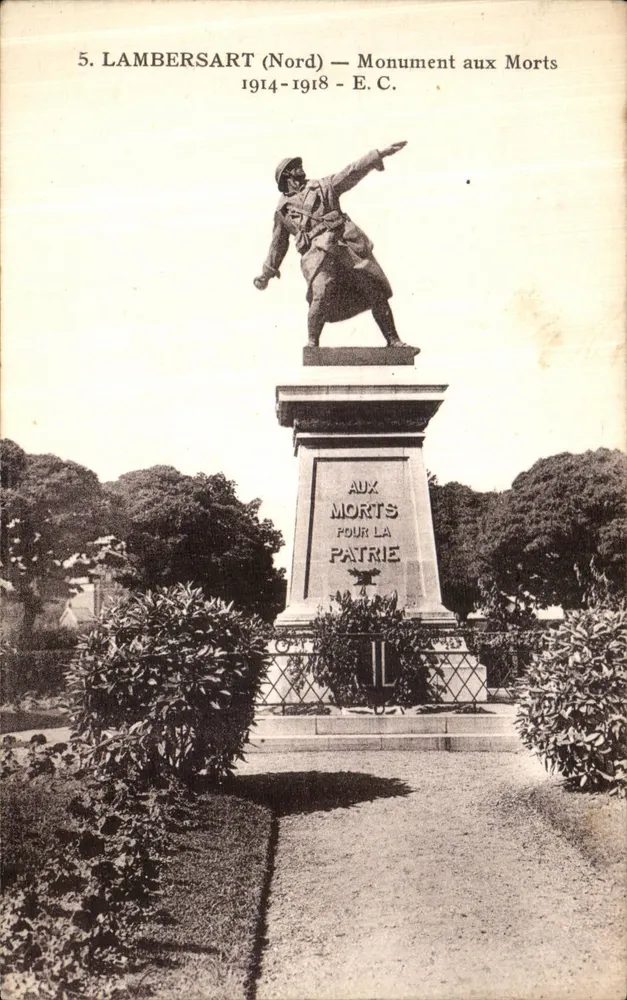 Lambersart (Nord) — Gedenkstein für die Toten 1914-1918 — E.C. - Vorderseite