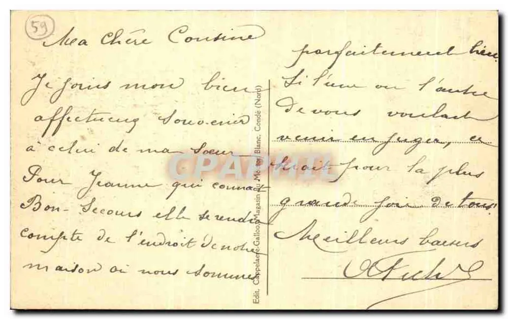 Bonsecours — Route de Condé — Magasins du Mouton Blanc - Rückseite