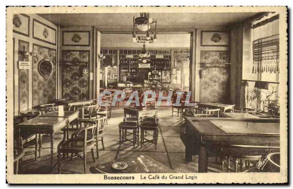 Bonsecours — O Café do Grand Logis — editor P. Lévi - Frente