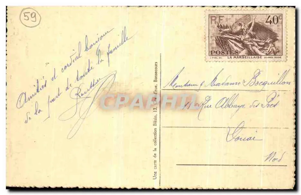 Bonsecours — O Café do Grand Logis — editor P. Lévi - Verso