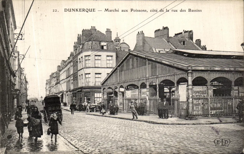 Dunkerque — Fischmarkt, Seite der rue des Bassins — ELD, n°22 - Vorderseite