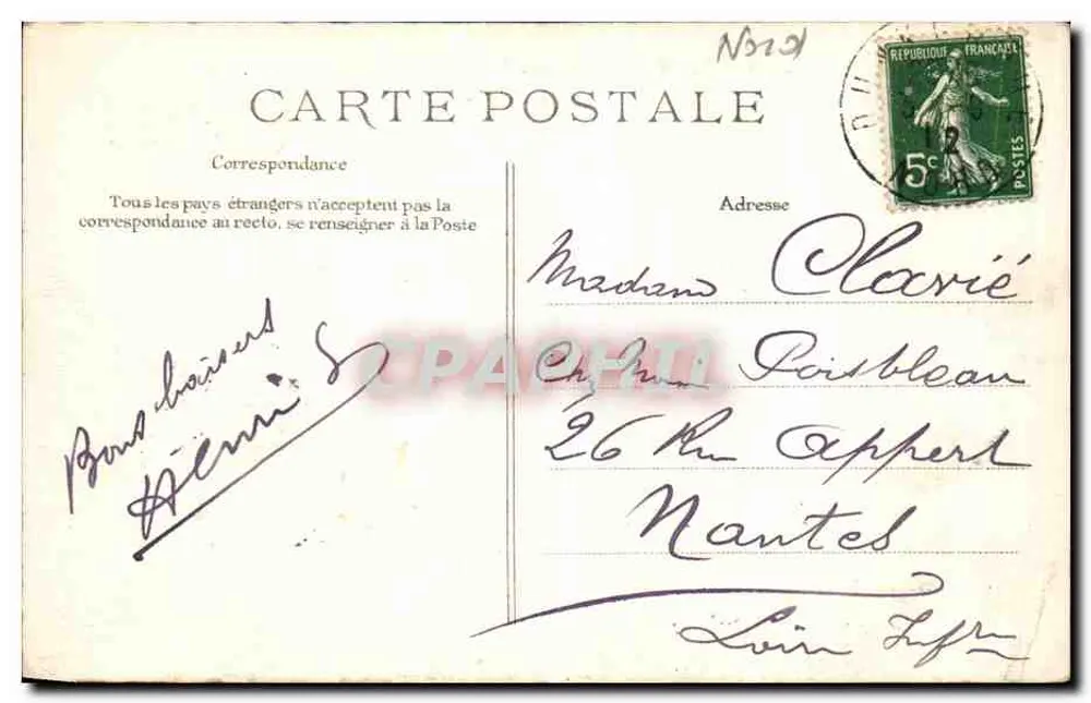 Dunkerque — Fischmarkt, Seite der rue des Bassins — ELD, n°22 - Rückseite
