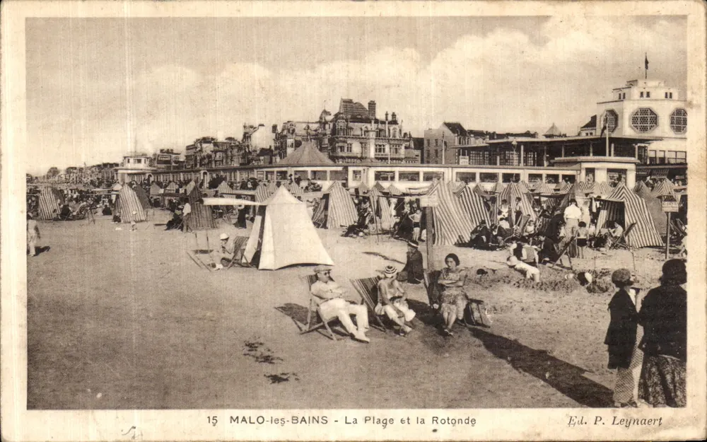 MALO-les-BAINS — La Plage et la Rotonde — Éd. P. Leynaert - Vorderseite