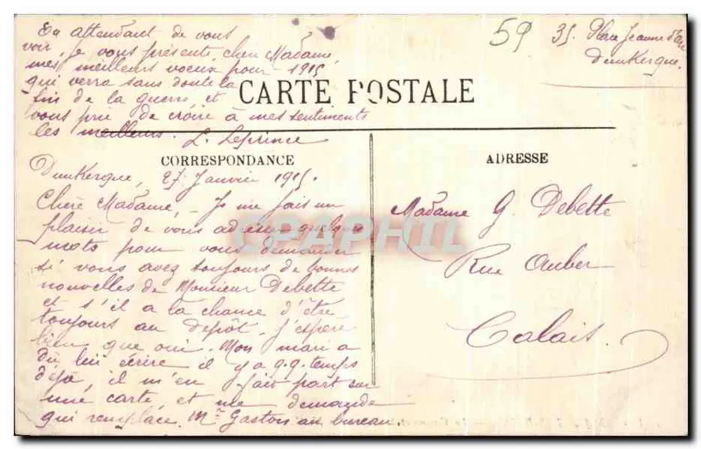 Malo-les-Bains — Das Casino und der Schutzdamm — N. G. — n° 110 - Rückseite