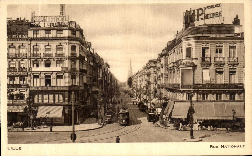 Lille — intersection de la Rue Nationale — éditeur anonyme, n° de série 59 - Frente