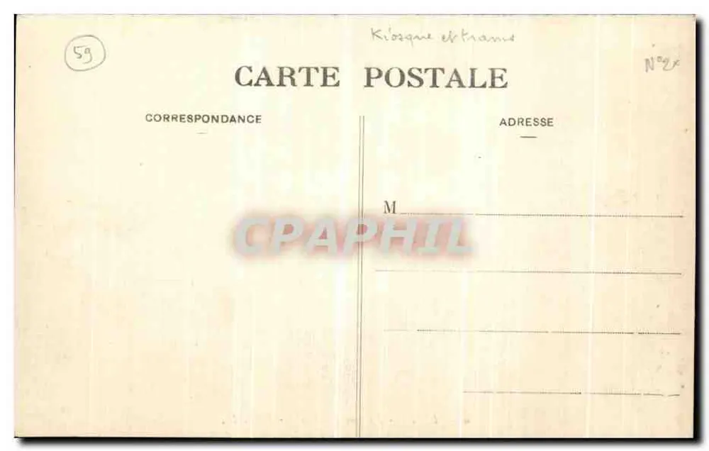 Lille - La Rue Faidberbe — vista della piazza con kiosco e tram — L. S. H. - Verso
