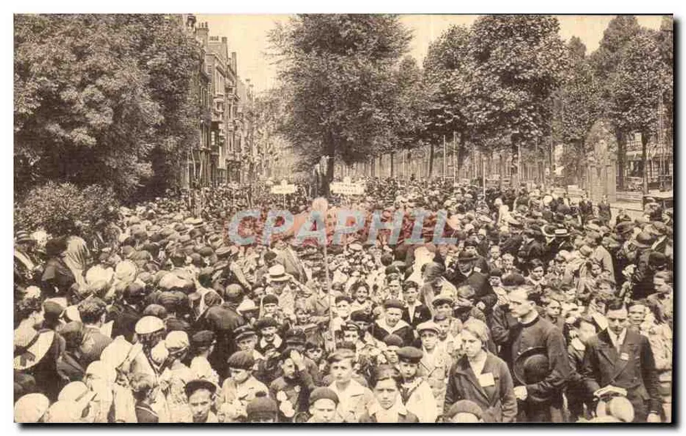 Kindermarsch in Lille — Cinquantenaire des Congrès Eucharistiques Internationaux 1881-1931 — Édition LUCHEN POLLET - Vorderseite