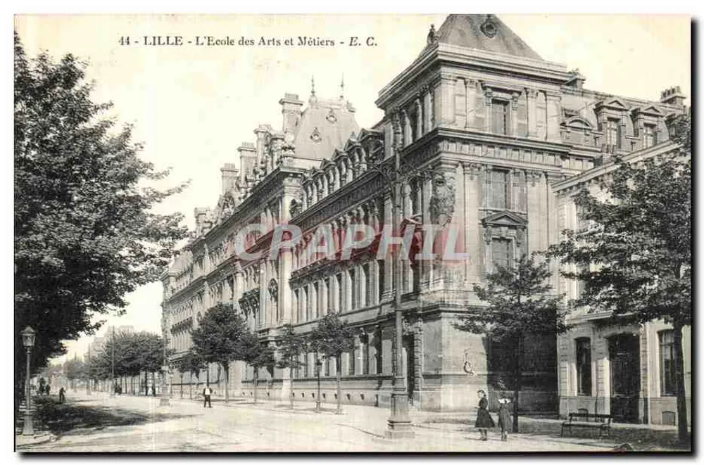 Lille - Die Schule der Künste und Handwerkskunst - E. C. - Vorderseite