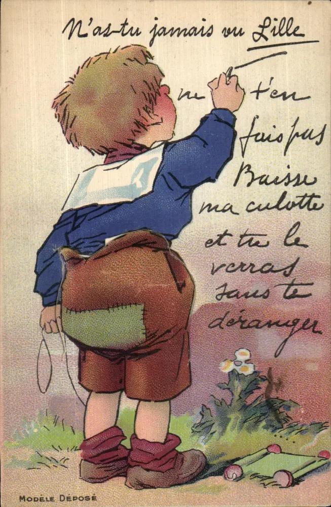 Dziecko grające w spodnie — Lille — Model zarejestrowany - Awers