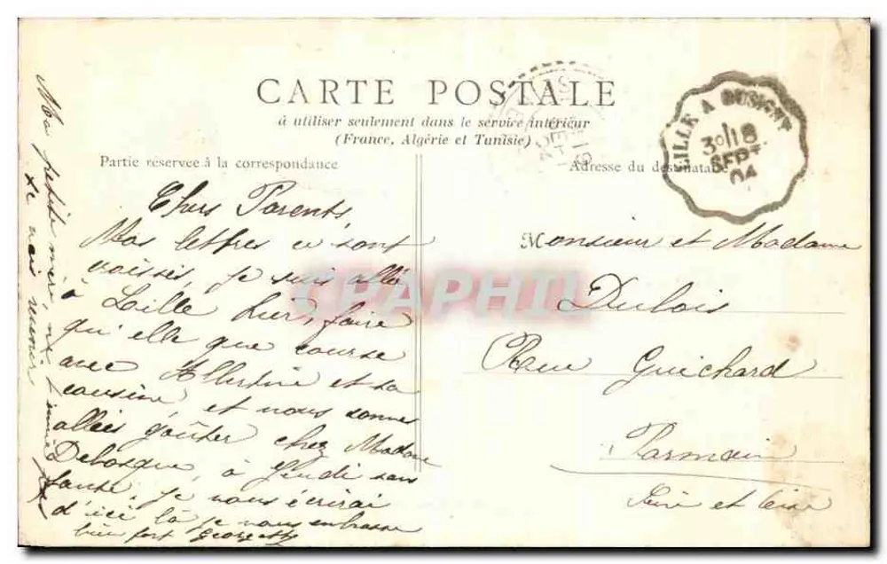 Lille — Place Sébastopol und rue Solférino — B.P. Paris - Rückseite