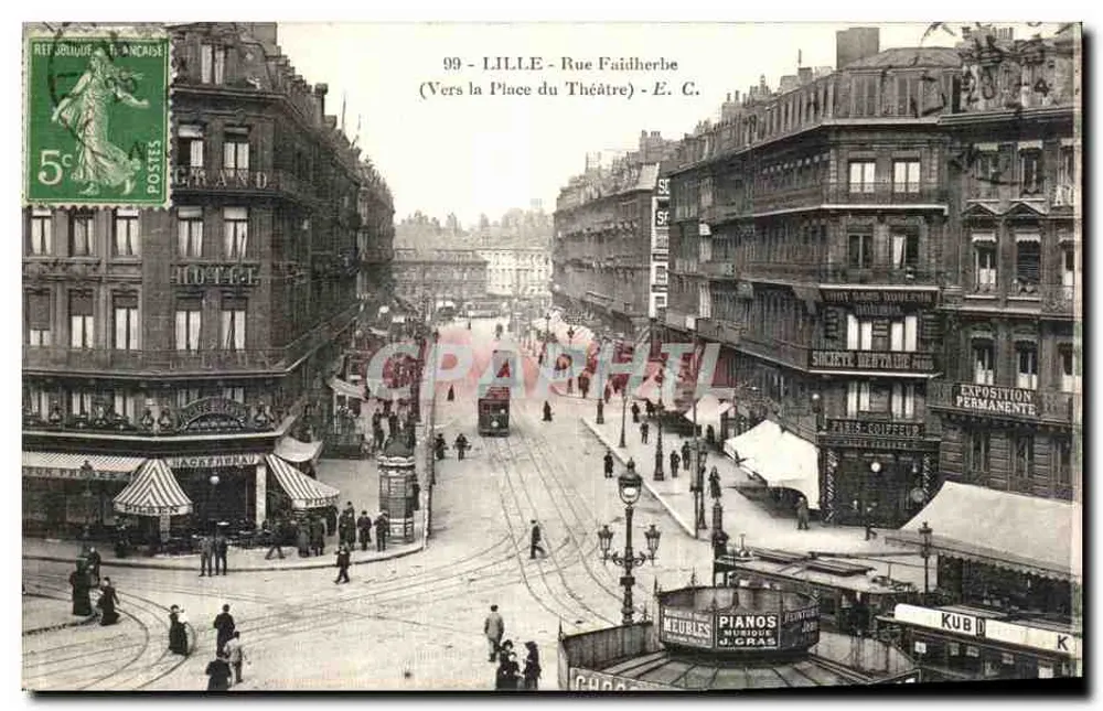 Lille - Rue Faidilherbe (Para a Place du Théâtre) — E. C. — Editor E. C. - Frente