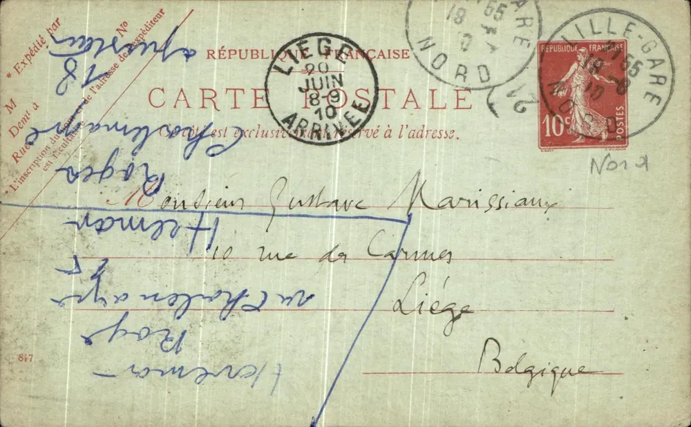 Lille-Gare — vue de la gare — éditeur : CARTE POSTALE (No 4) - Frente