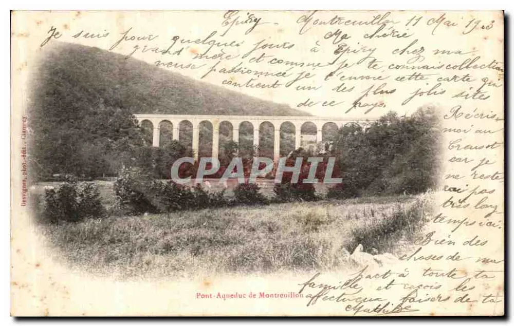 Ponte-aqueduto de Montreuil-l'Argille — Épisy — Henrygrès, edit. Clamancy - Frente
