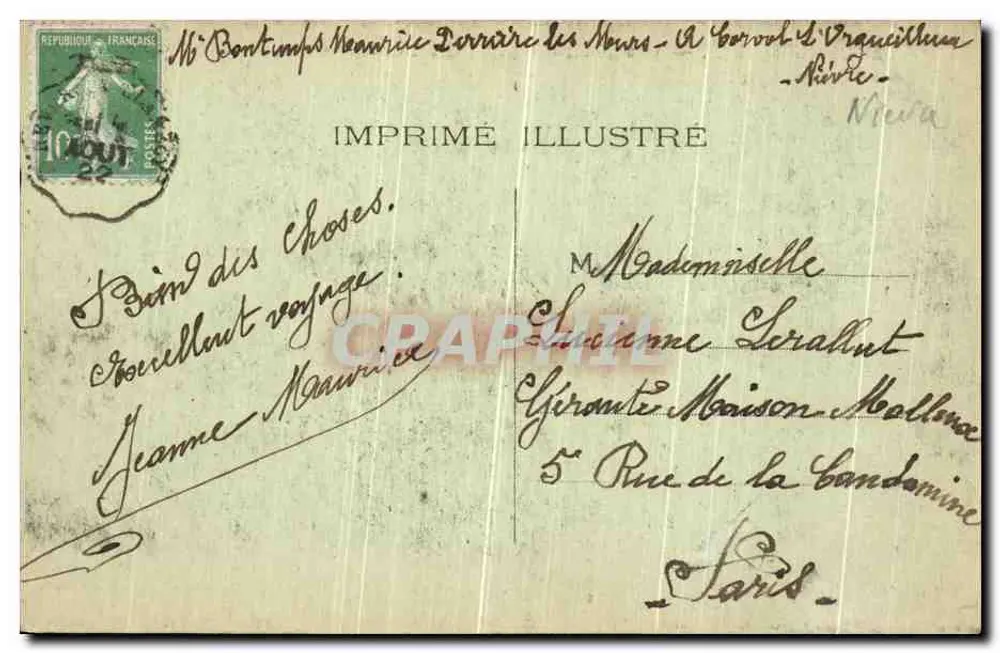 Corvol-l'Orgueilleux — Allgemeiner Blick von den Felsen — Verleger: J. Phil. Bousset - Rückseite