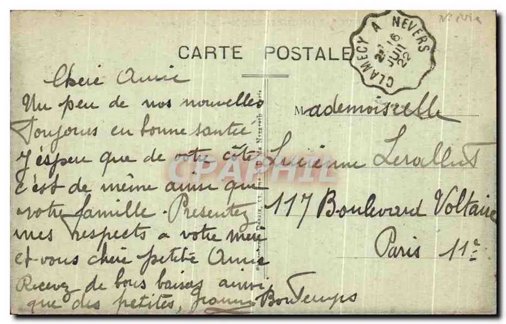 Corvol-l'Orgueilleux — Le Celvairé — Editor desconhecido, número de série não visível - Verso