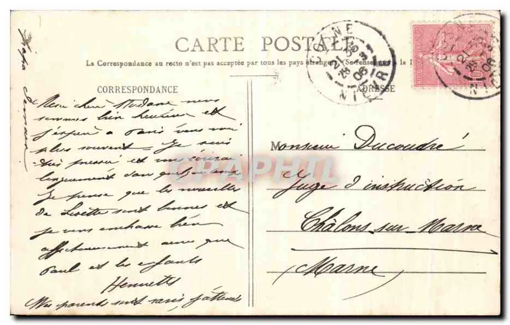 Castelo do Pezeau — Arredores de Cosne — Editor não identificado, número de série não visível - Verso