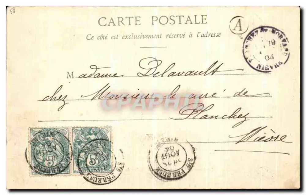 Um Château-Chinon — Viadukt von Montreuilloy — Lib. Pap. Gustave Lobseau - Rückseite