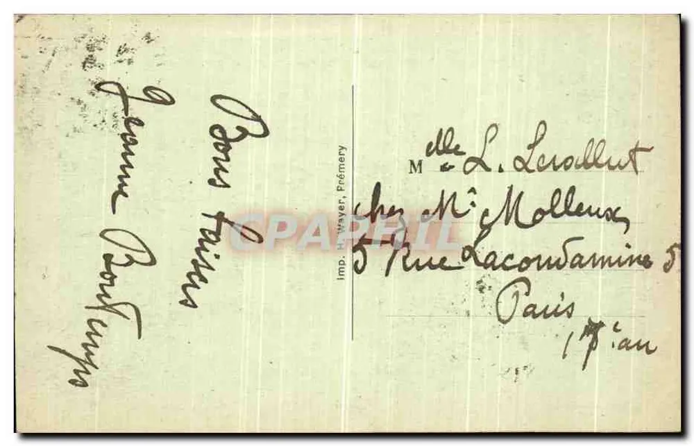 Legende von Saint-Saulge — Der Ranceau-See — Imp. H. Wayer, Fréméry - Rückseite