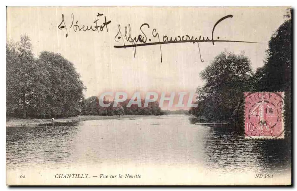 Chantilly — Vista del Lago della Nonette — ND Phot, n°62 - Recto