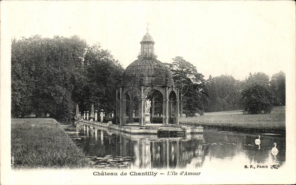 Castelo de Chantilly — L'Île d'Amour — B. F., Paris - Frente
