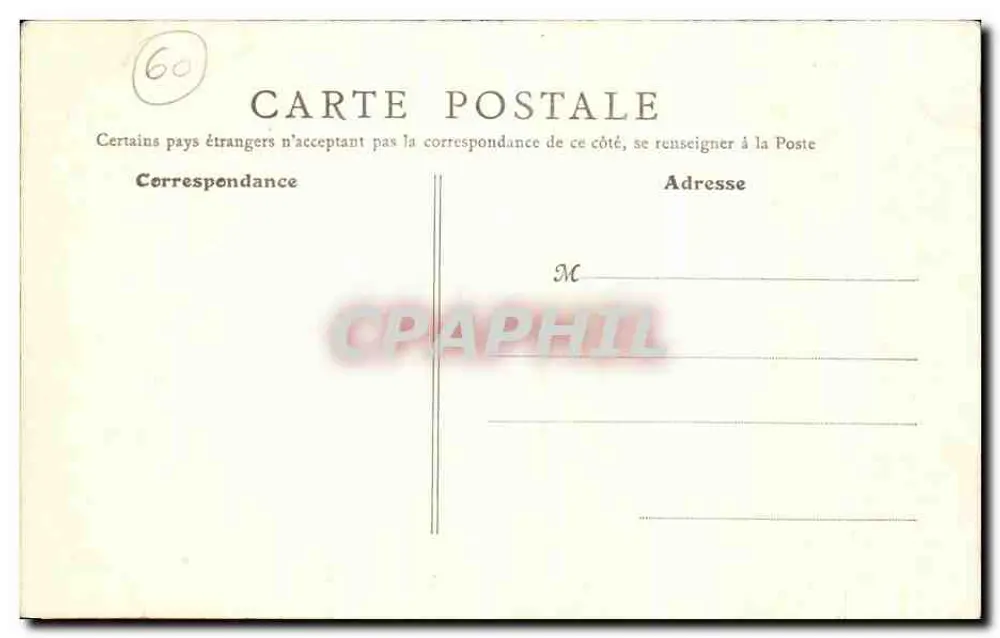 Castelo de Chantilly — L'Île d'Amour — B. F., Paris - Verso