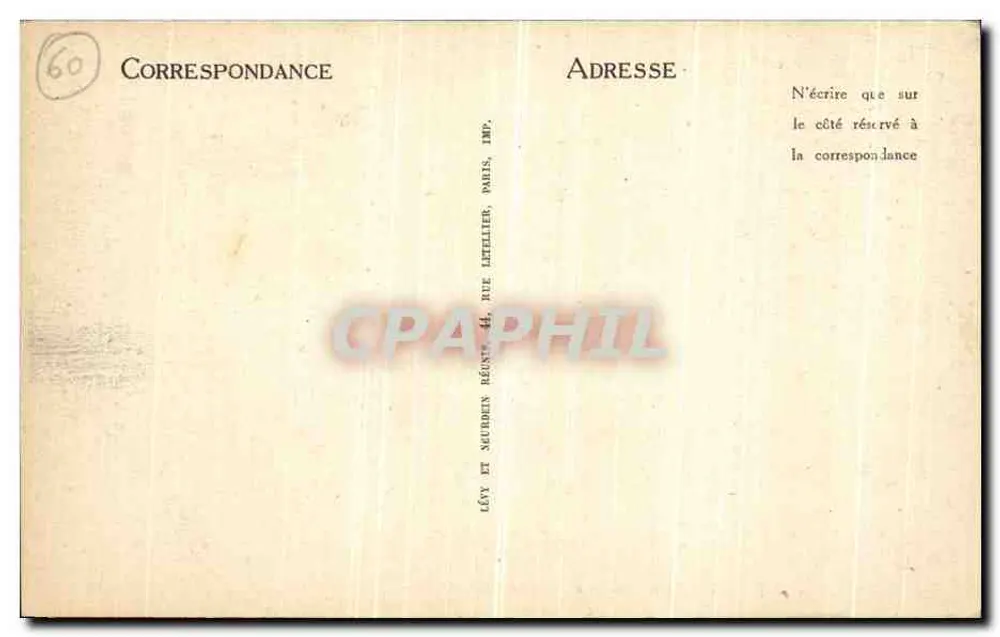 Chantilly — O Castelo — Lado Leste — ND - Verso