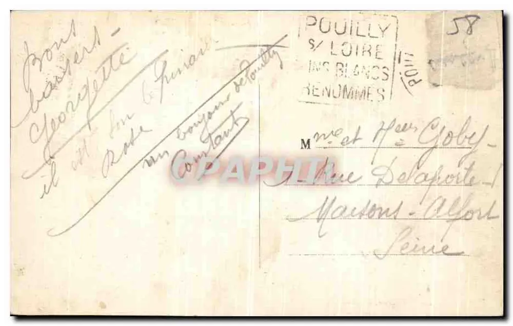 POUILLY-sur-LOIRE (Nièvre) — Badzeit — André Saintier, Verlag - Rückseite