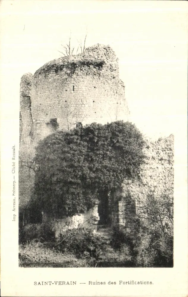Saint-Verain — Ruínas das Fortificações — Imp. Arveau, Prémary, Cliché Renault - Frente
