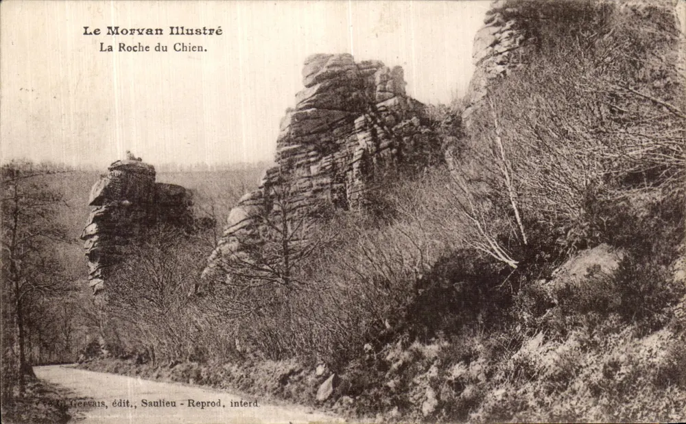 La Roche du Chien — Morvan — Ilustrado do Morvan, editor Saulieu - Frente