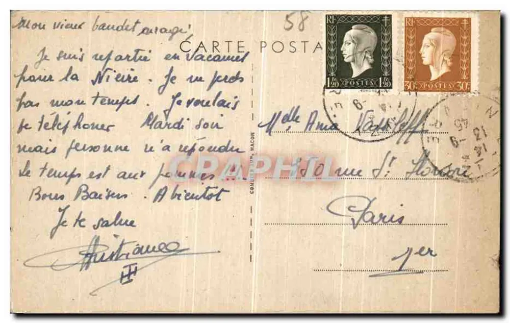 DONZY (Nièvre) — Margens do Nohain — Cim - Verso