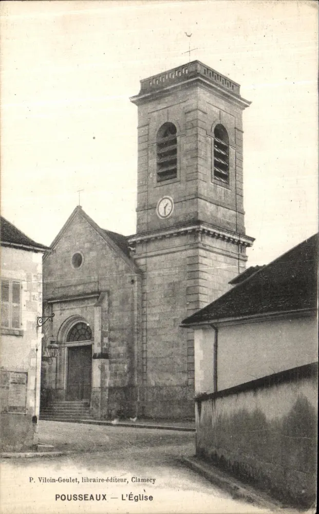 Pousseaux — A Igreja — P. Viloin-Goulet, livreiro-editor, Clamecy - Frente