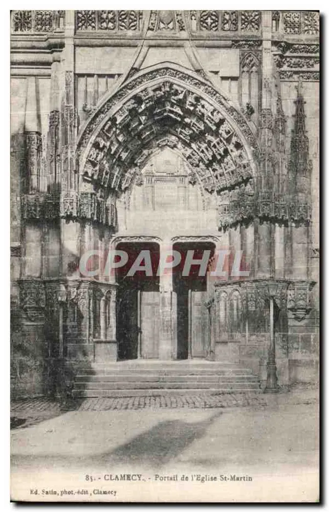 Clamecy — Portal der Kirche St-Martin — Ed. Satin, Clamecy - Vorderseite
