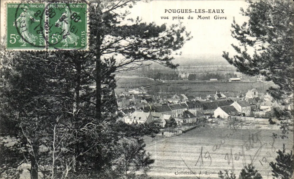 Pouguès-les-Eaux — Ansicht vom Mont Givre — Verlag unbekannt - Vorderseite