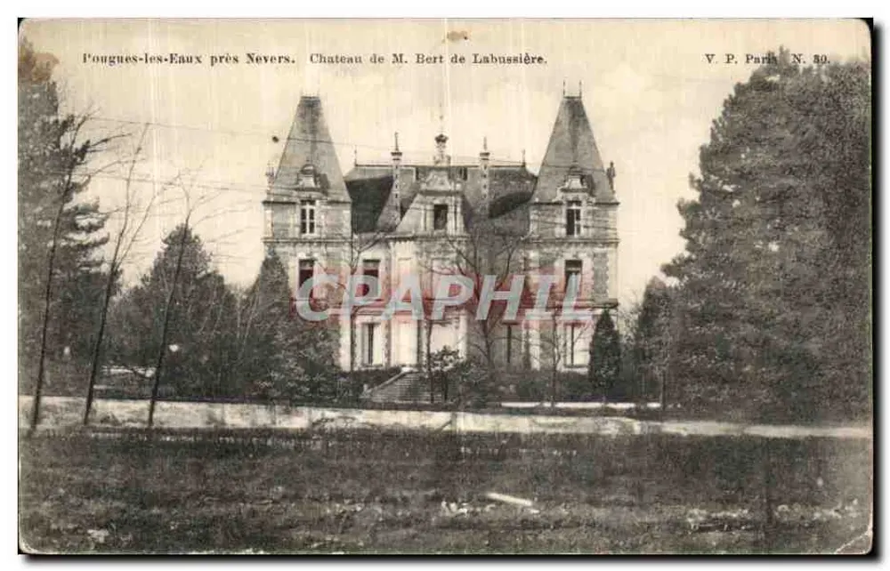 L'oungues-les-Eaux près Nevers — Château de M. Bert de Labussière — V. P. Parra N. 80. - Vorderseite