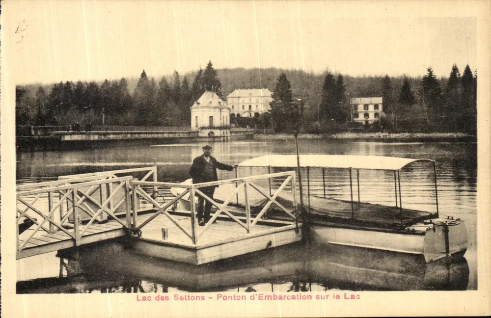 Lago dos Setltons — Pontão de Embarque no Lago — Editor A. Brégrat, Paris - Frente