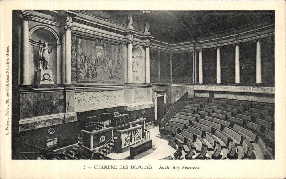 Chambre des Députés — Salle des Séances — Photo A. Pepper, Neuilly-s.-Seine - Vorderseite