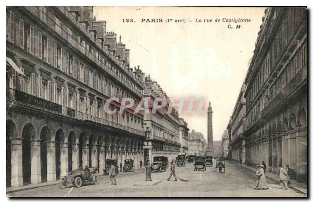 Paris (1er arrondissement) — La rue de Castiglione — C. M. (éditeur) - Anverso