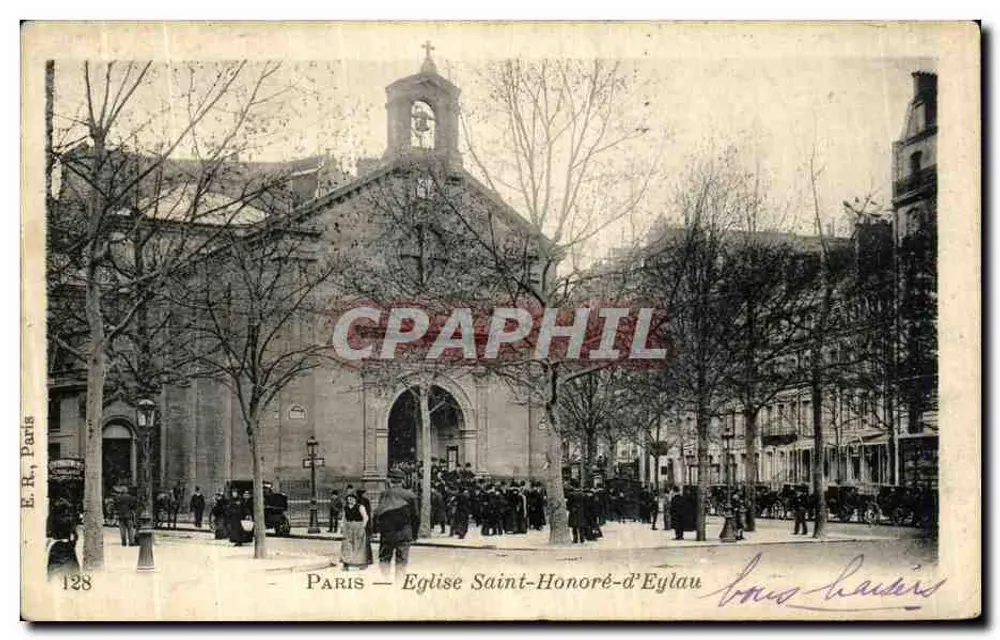 Paris — Igreja de Saint-Honoré-d'Eylau — E.R., Paris, n°128 - Frente
