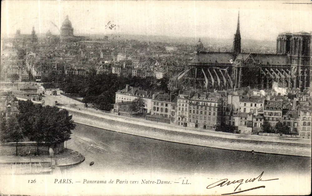 Paris — Panorama de Paris em direção à Notre-Dame — LL. — Auguste - Frente