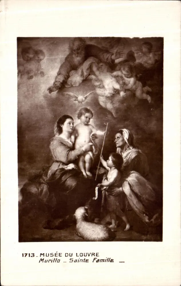 Museu do Louvre — Murillo, Santa Família — n° 1713 - Frente