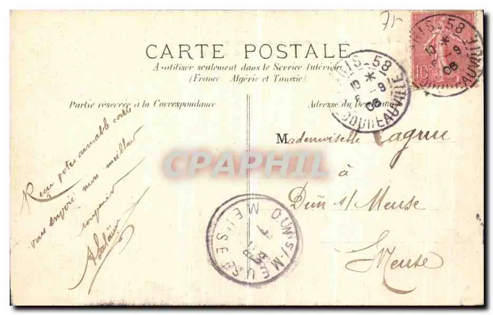 Paris — Colunata do Parque Montsouris — Editor L.P.G. — N° 464 - Verso