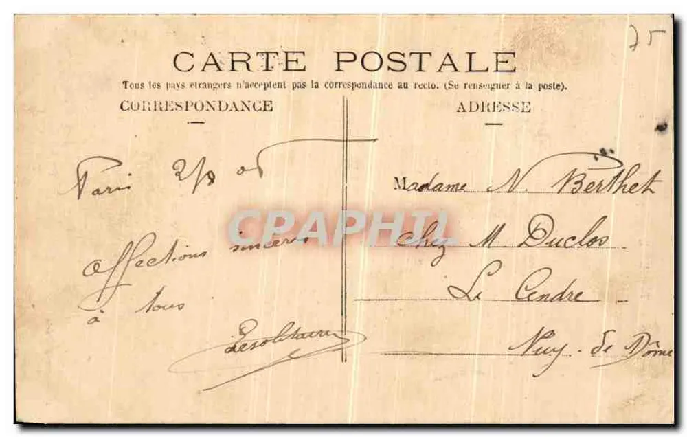 Paris — Eiffelturm, Ansicht vom Bassin des Trocadéro — P. Périn - Rückseite