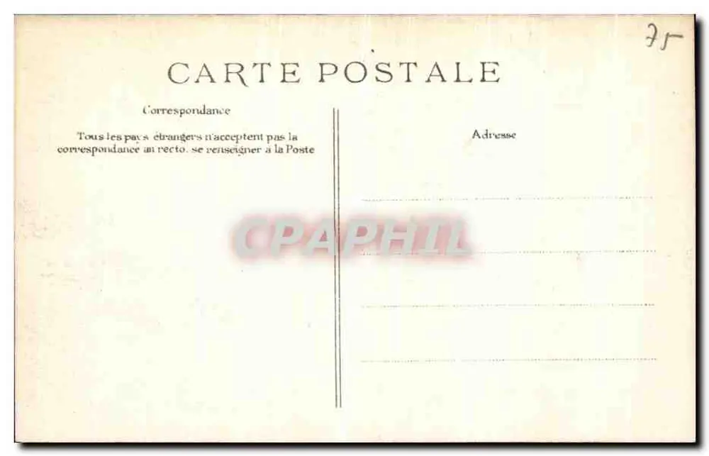 Flut der Seine — Paris - Pont au Change — 27. Januar 1910 — Verlag EID - Rückseite