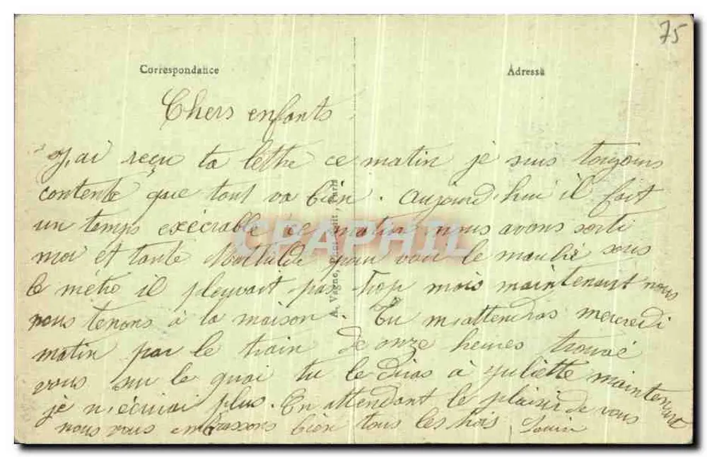 Paris - Buttes Chaumont - Ein pittoreskes Bild J.H. - Rückseite