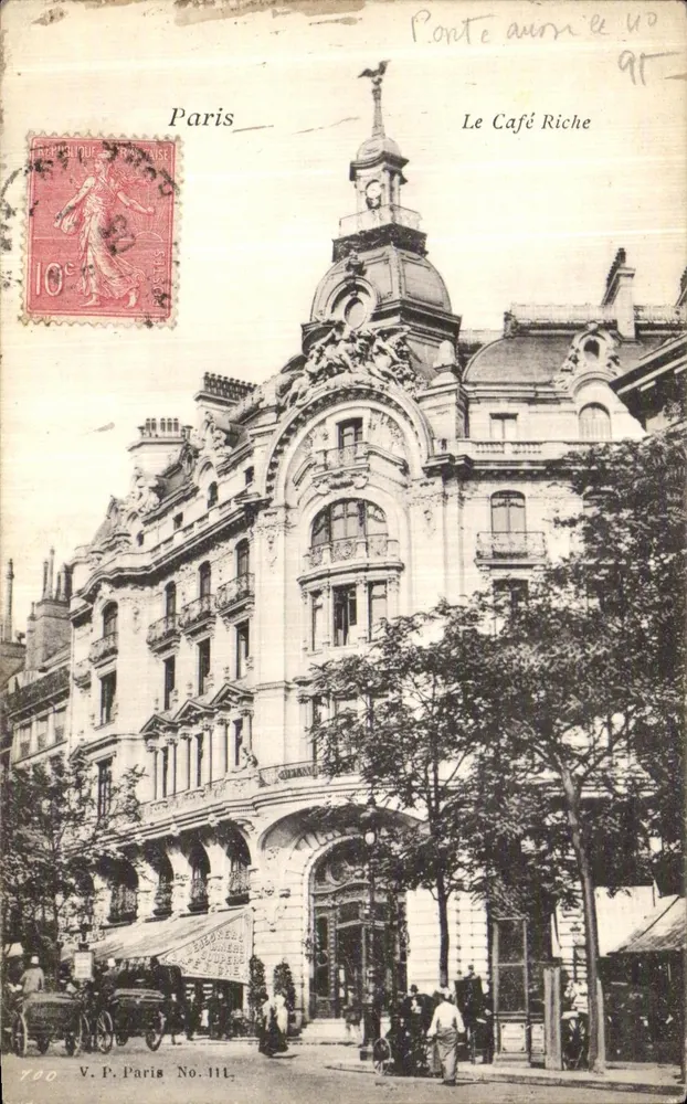Paris — O Café Riché — V.P. Paris No. 111 - Frente